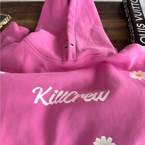Kill Crew Pink unisex daisies Hoodie